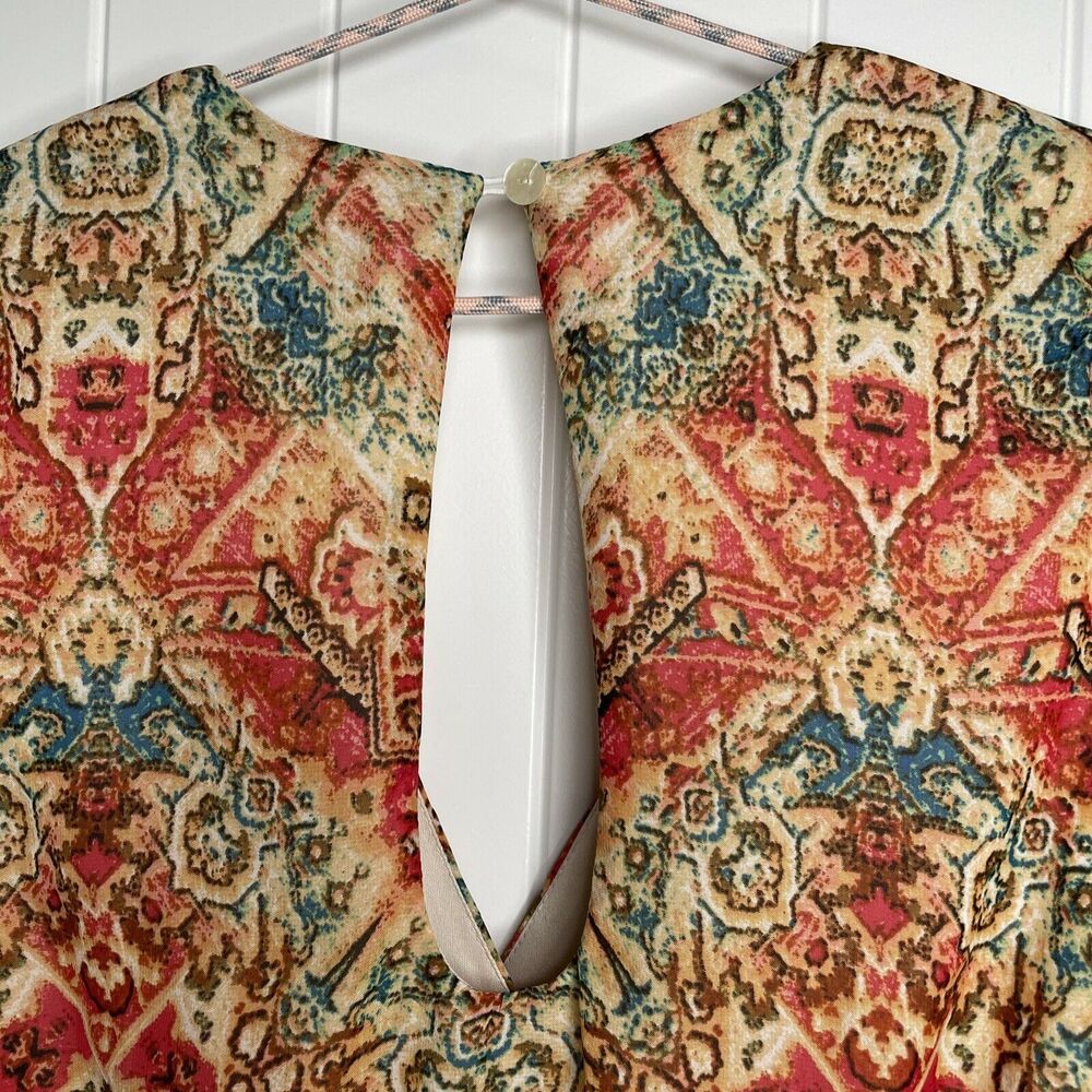 Show Me Your Mumu Romper Deep V Neck Boho Long Sleeve Shorts Ruffle Size XS - Picture 5 of 8